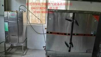 中旺燃气蒸汽机配套蒸饭柜安装实例图片